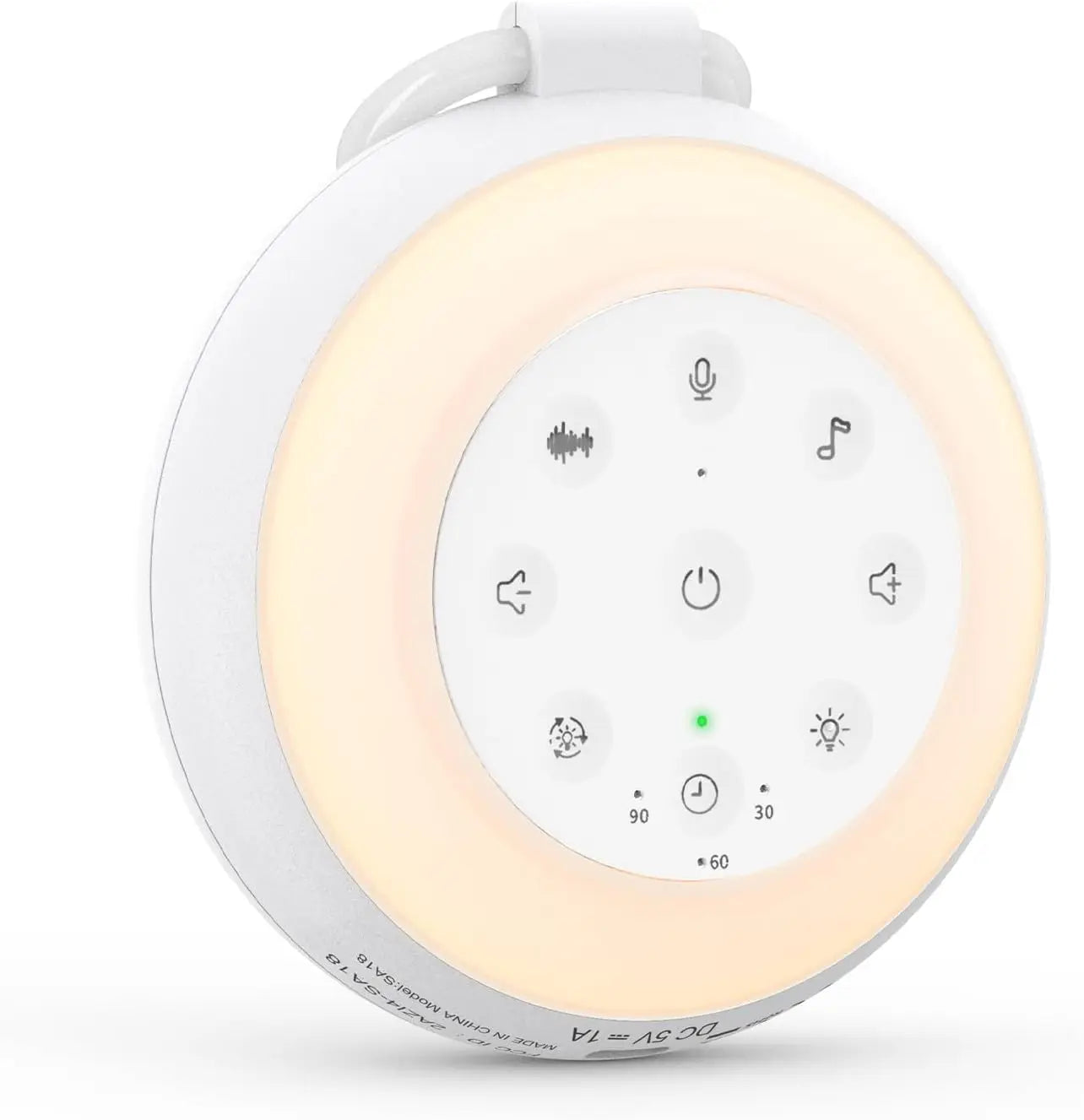 Portable white noise Machine with 24 Sounds Wireless Speaker Recording Function with Night Light and 7 calming colours